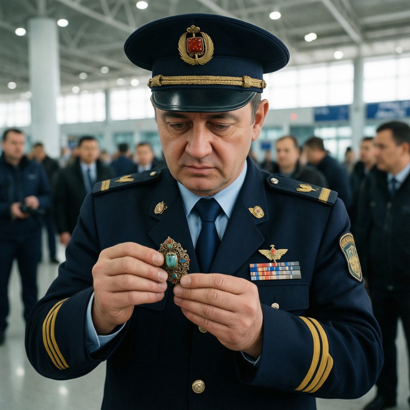 В аэропорту Махачкалы пресекли попытку вывоза антикварной броши за границу В аэропорту Махачкалы пресекли попытку вывоза антикварной броши за границу